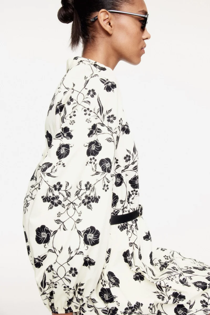 H&M Belted bubble-hem dress